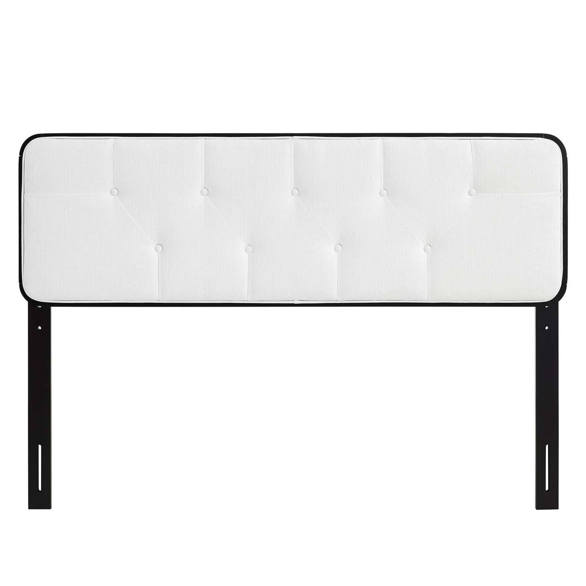 Tufted Twin Fabric and Wood Headboard N2079