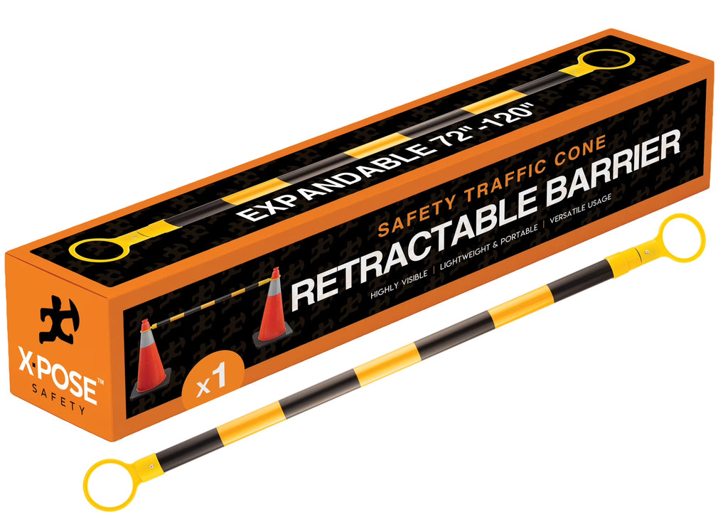 Yellow and Black Retractable Safety Barrier Barricade U700