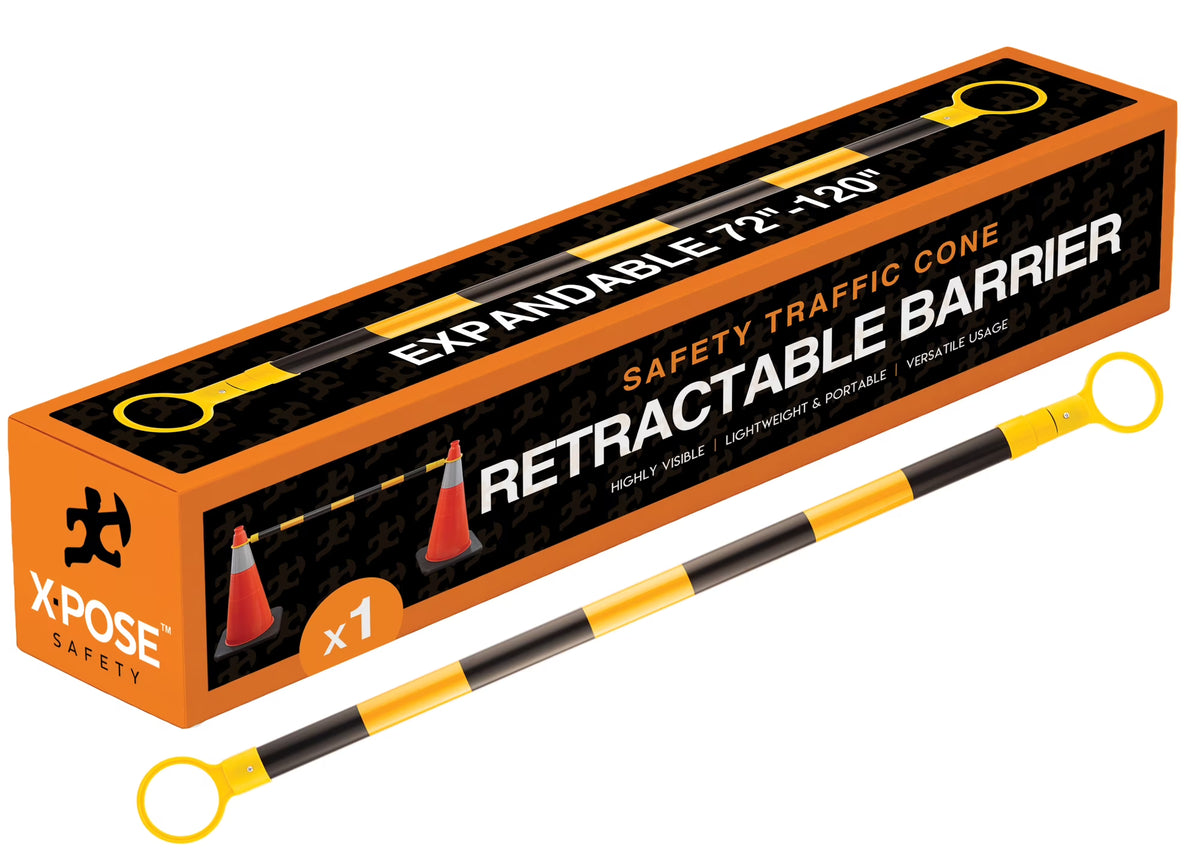 Yellow and Black Retractable Safety Barrier Barricade U700