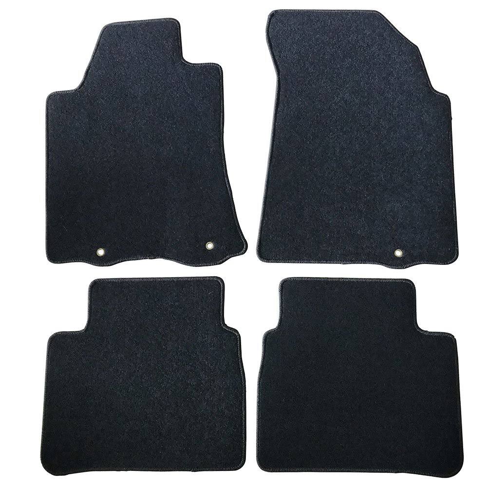 4 Pcs Black Nylon Floor Mats P309786