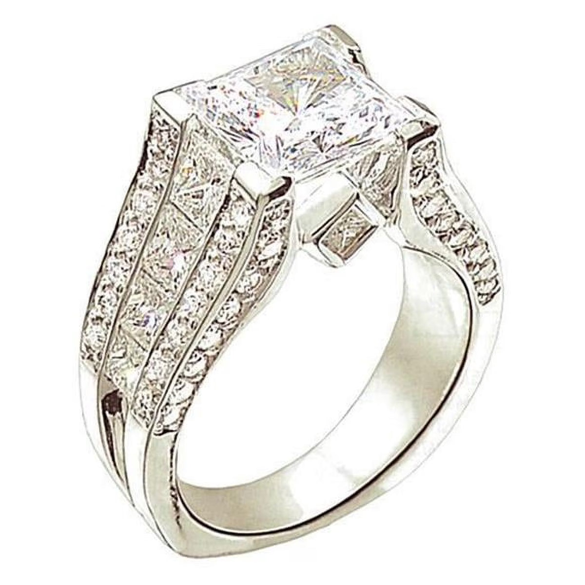 3.51 Carat Diamond Engagement Ring Gold Ring A8605