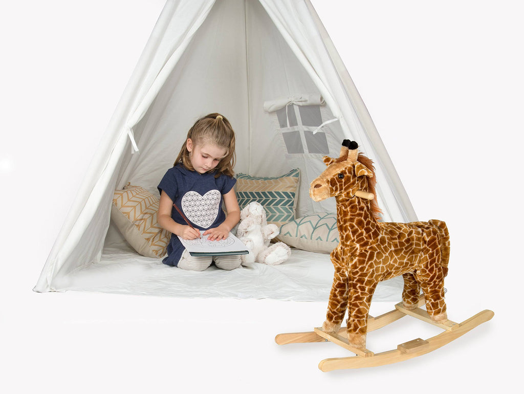 White Pine Wood Teepee Play House with Carry Case K70111