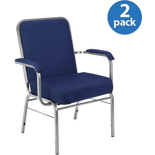 Navy Fabric Big and Tall Arm Chair L244