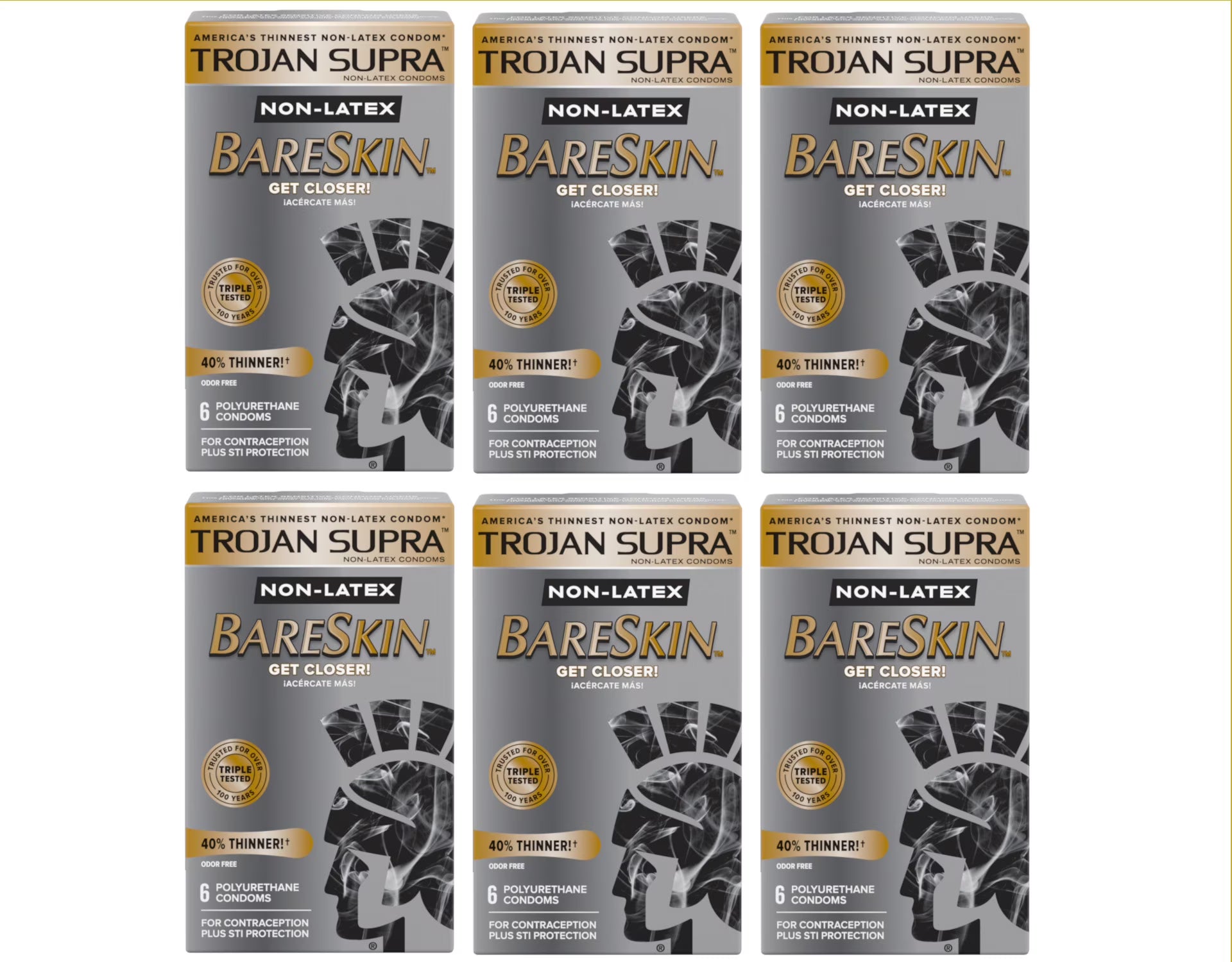 6 Count Non-latex Condoms V7789