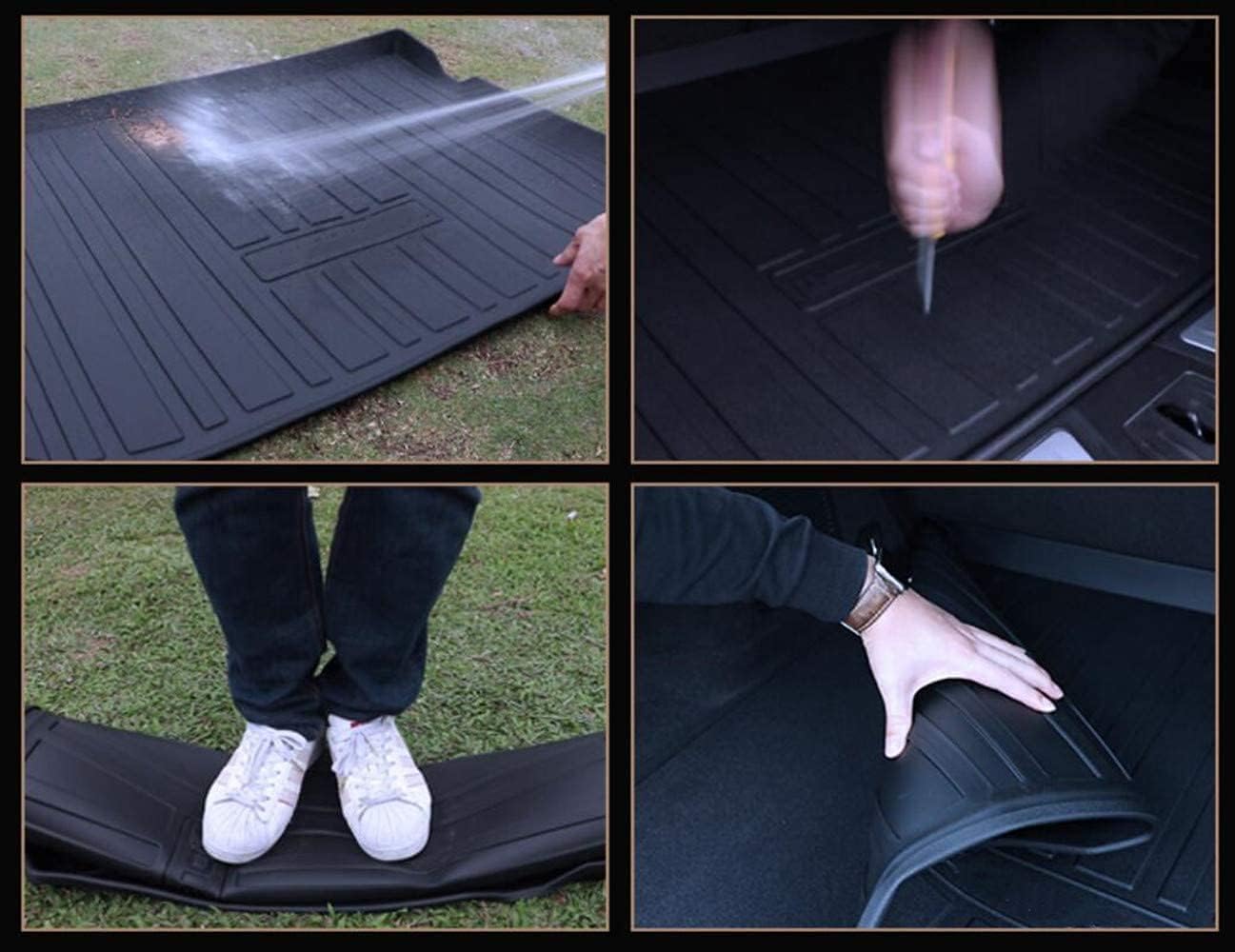 Black TPO Rear Cargo Liners Trunk Tray Mats for Tesla Model Y, Pack of 2 O23446