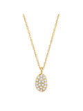 1/10 cttw Diamond Petite Oval Pendant Necklace in 10kt Yellow Gold, 18" K316109