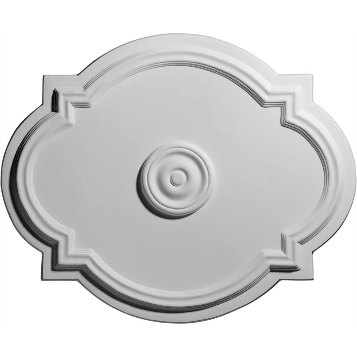21 1/4x22W x 17 3/8x22H x 1x22P Ceiling Medallion, Hand-Painted Flash Blue P4903