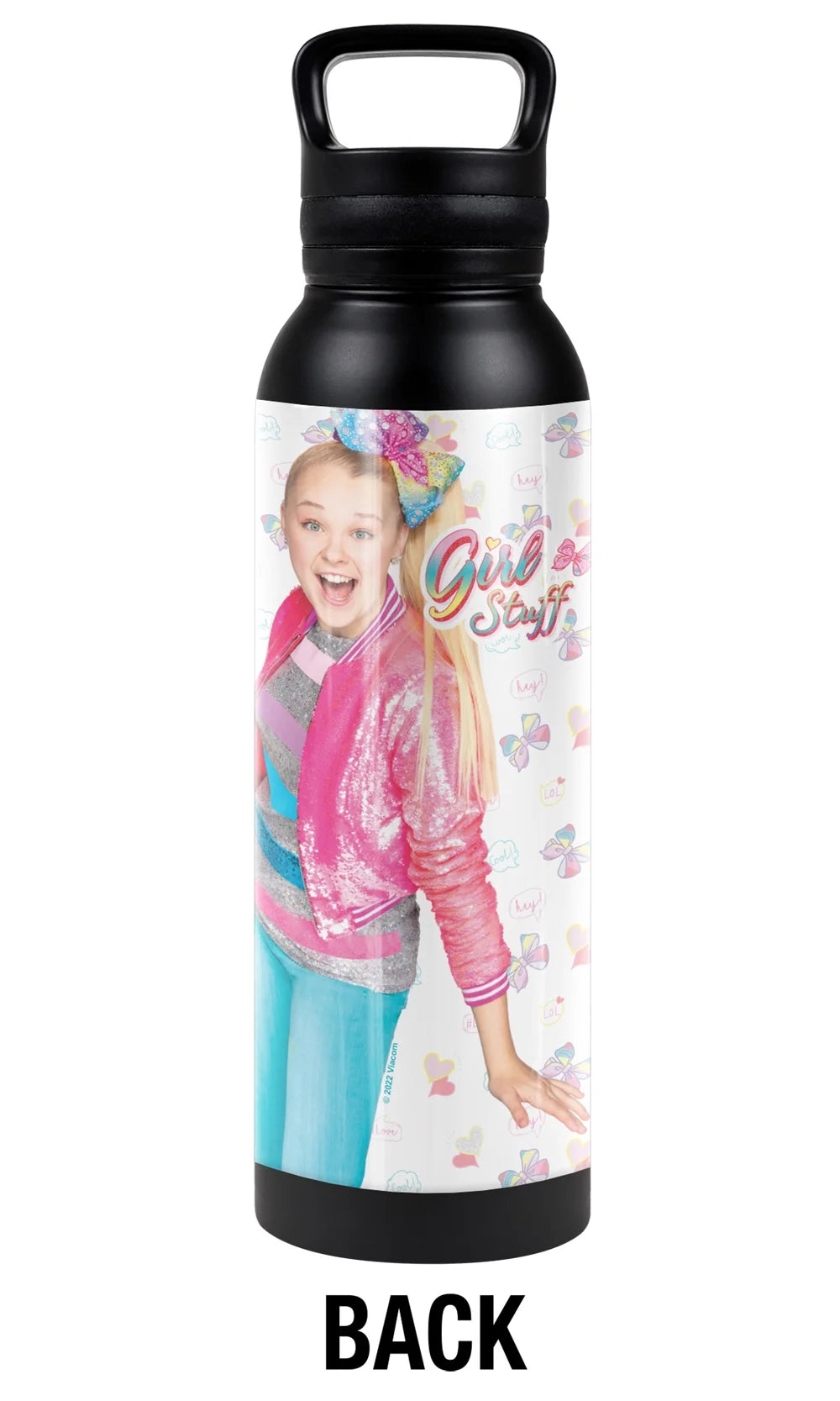 24 oz Vacuum Insulated Stainless Steel Canteen Water Bottle with Loop Cap A265