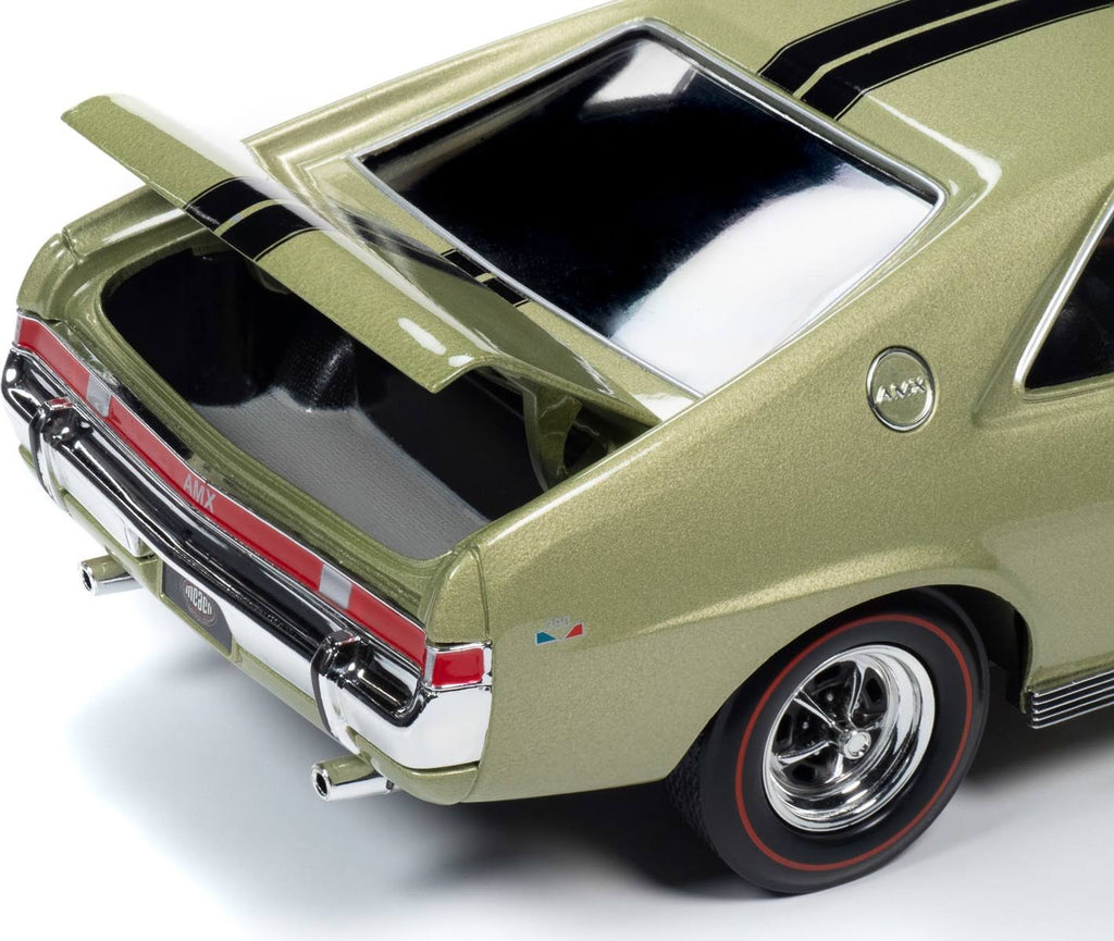 1968 AMC AMX Hardtop Light Green Metallic with Black Stripes Muscle Car I74946