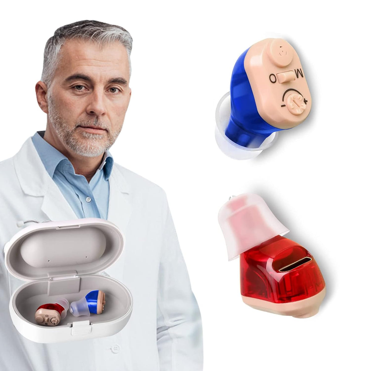 Rechargeable Invisible Hearing Aid 2 Pack C47512