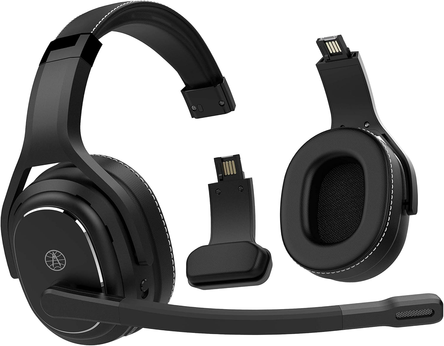 Black Wireless Headset with Noise Cancellation T2868