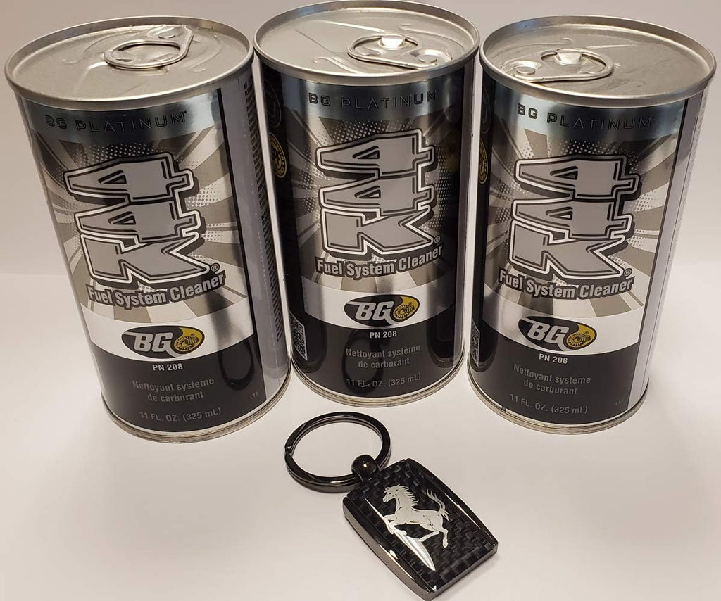 3 cans of BG 44K Platinum with Carbon Fiber Key Chain B4784