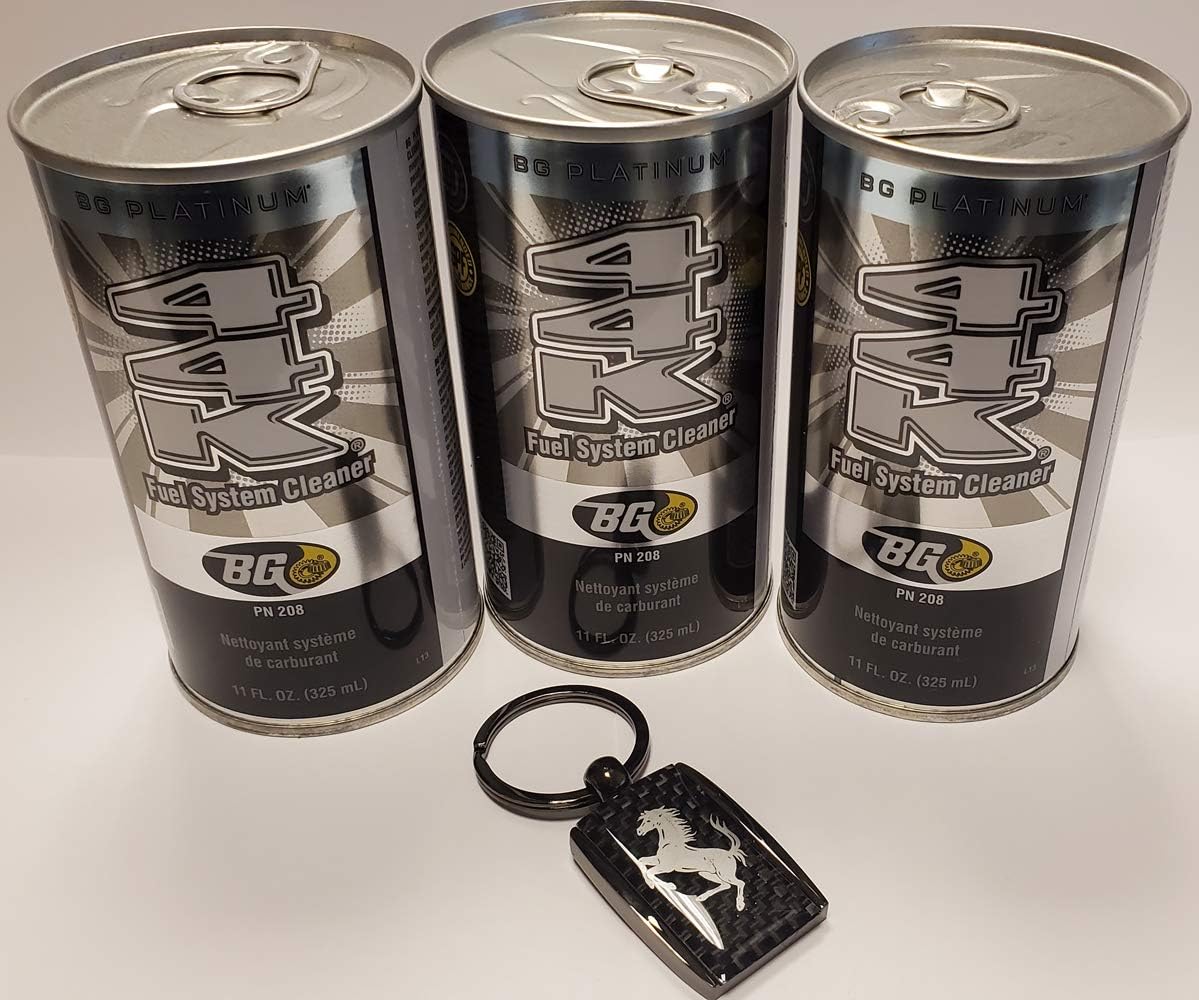 3 cans of BG 44K Platinum with Carbon Fiber Key Chain B4784