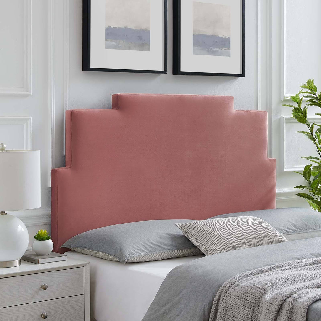 Navy Performance Velvet King/California King Headboard O6040