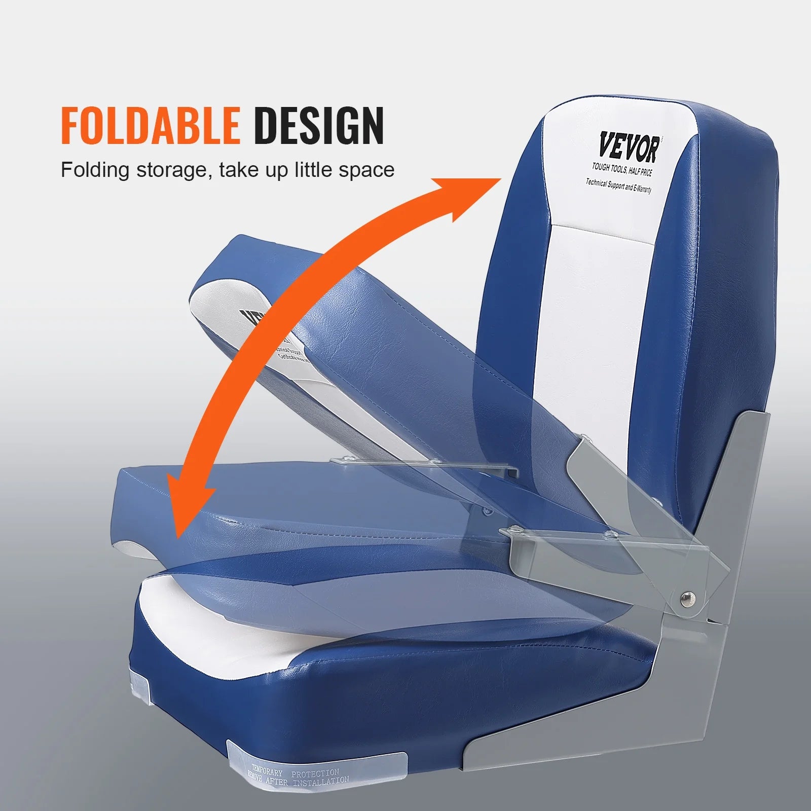 Low Back Fold-Down Fishing Boat Seat Chair K2457