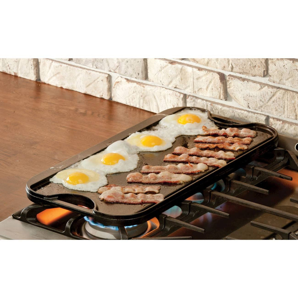 Black Cast-Iron Reversible Grill & Griddle R728242