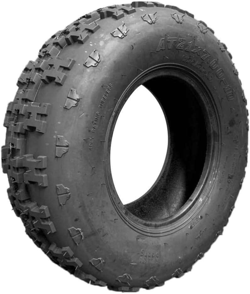 Set of 2 ATV Tires 21X7-10 4 Ply Knobby Sport Front UTV Tire D456293