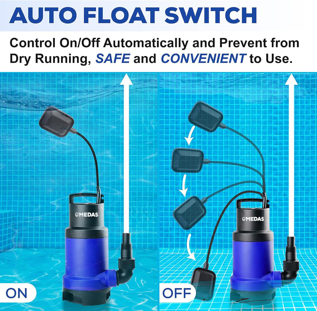 2 Pack 750W Submersible Dirty Water Pump with Float Switch W50377