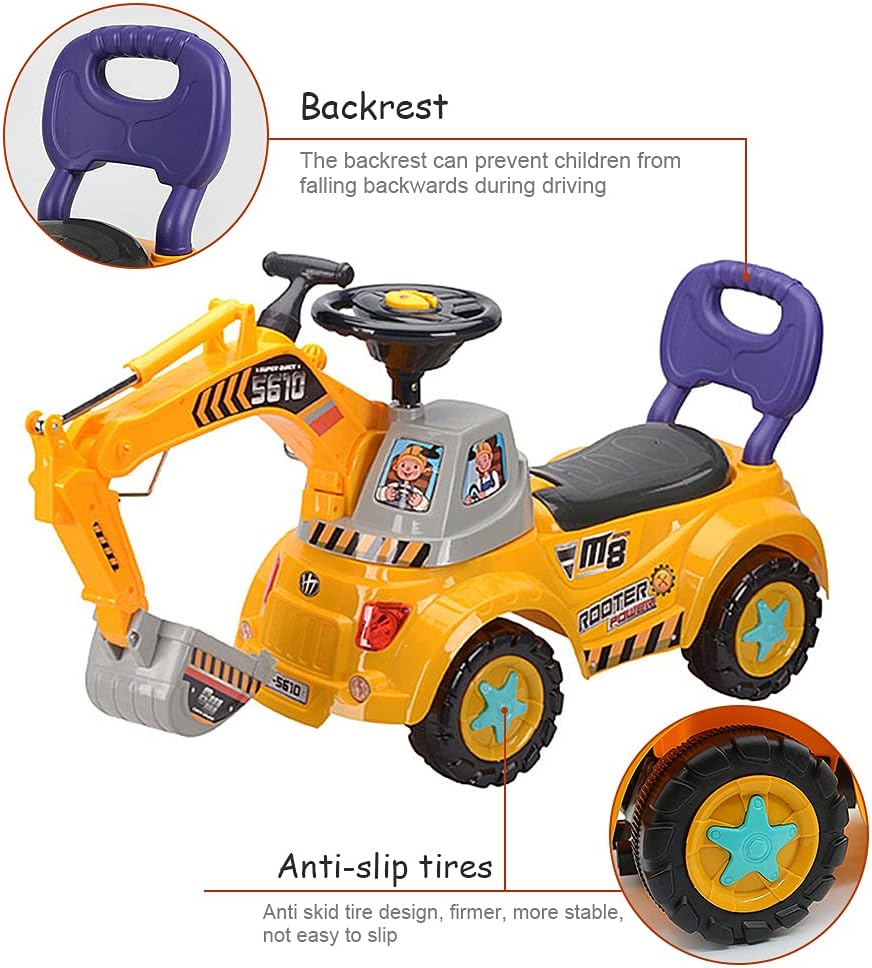 Ride-on Excavator Car with Sounds & Lights O710234