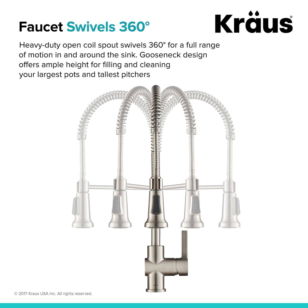 Brushed Gold & Matte Black Commercial Kitchen Faucet with Dual Function Sprayhead Y4658