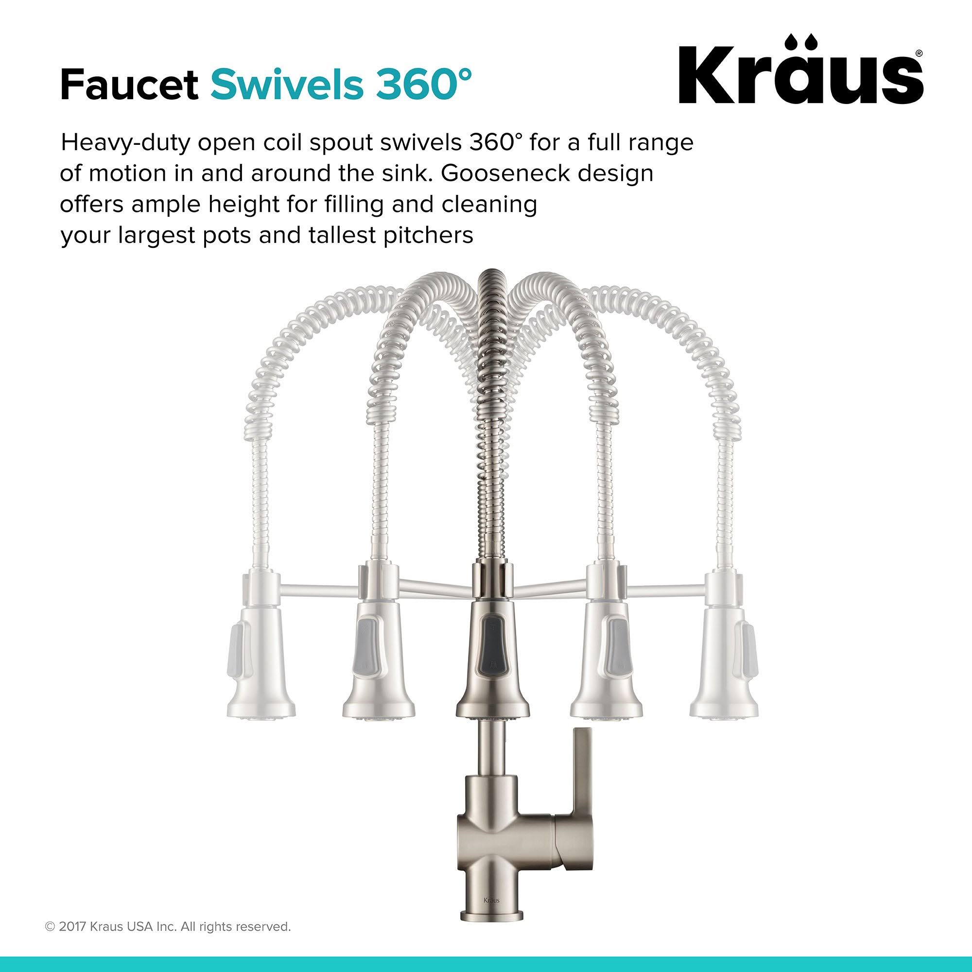 Brushed Gold & Matte Black Commercial Kitchen Faucet with Dual Function Sprayhead Y4658