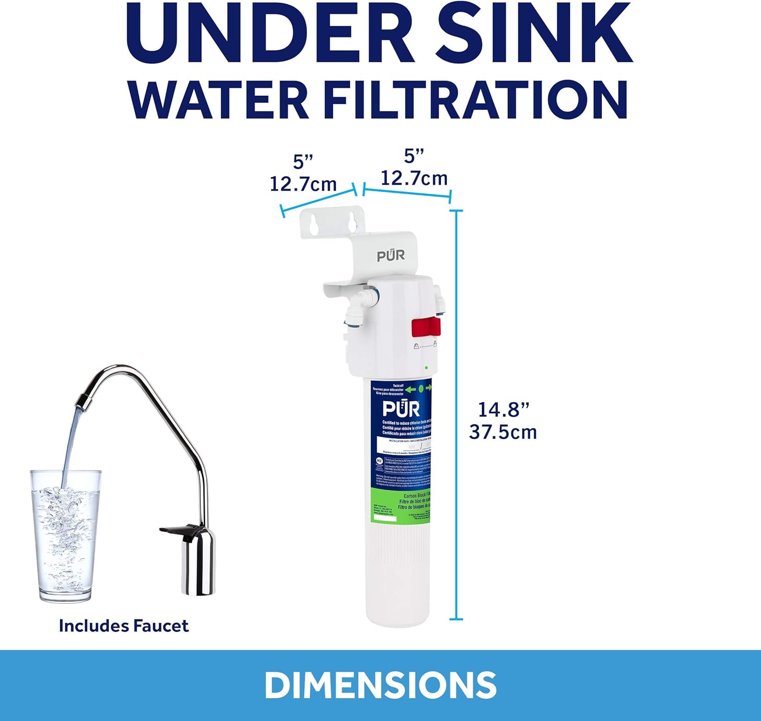 White Pack of 2 Water Filtration System V12556