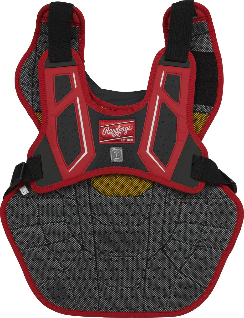 Black-Scarlet Adult Chest Protector C9239