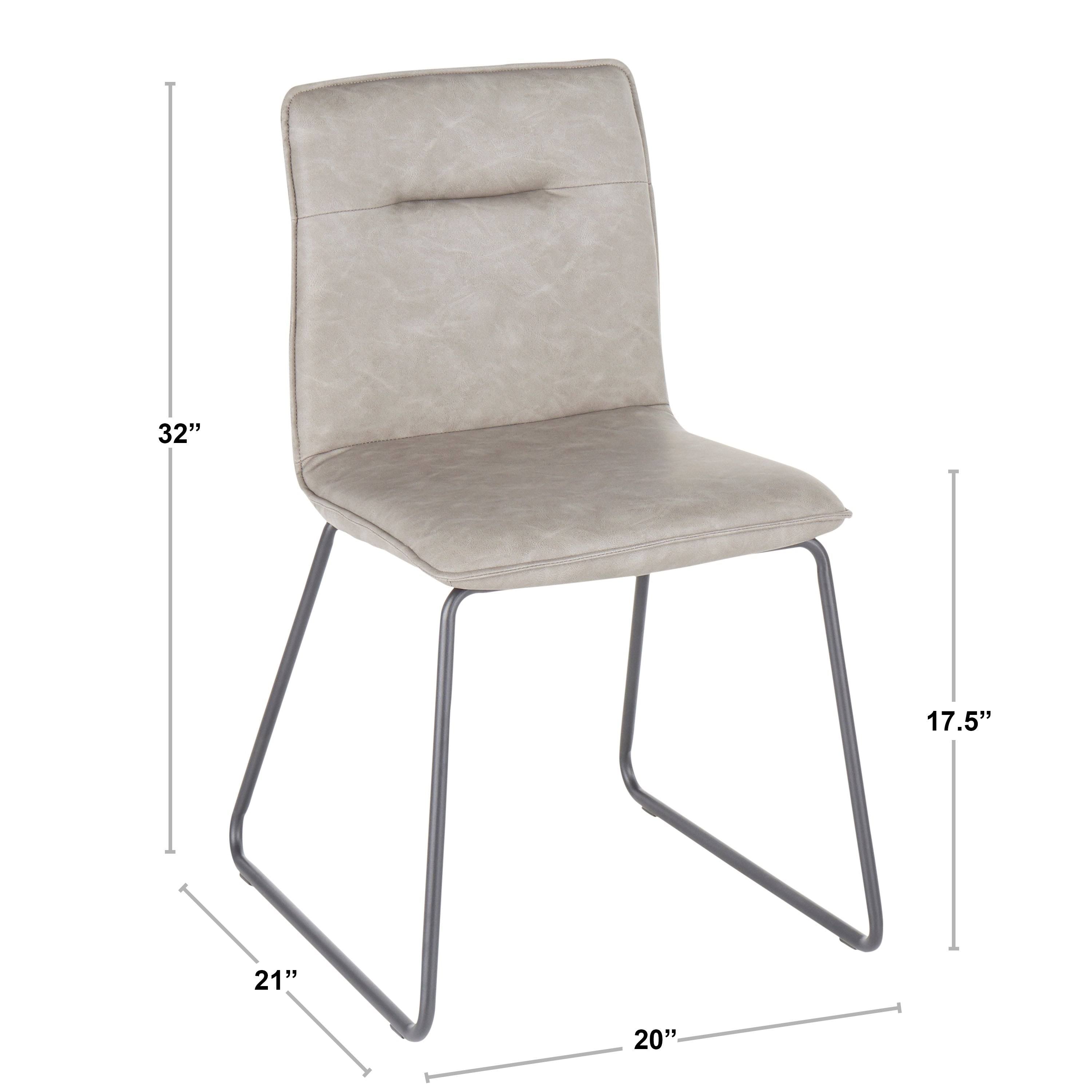Industrial Dining Chair (Set of 2) Grey Q13774