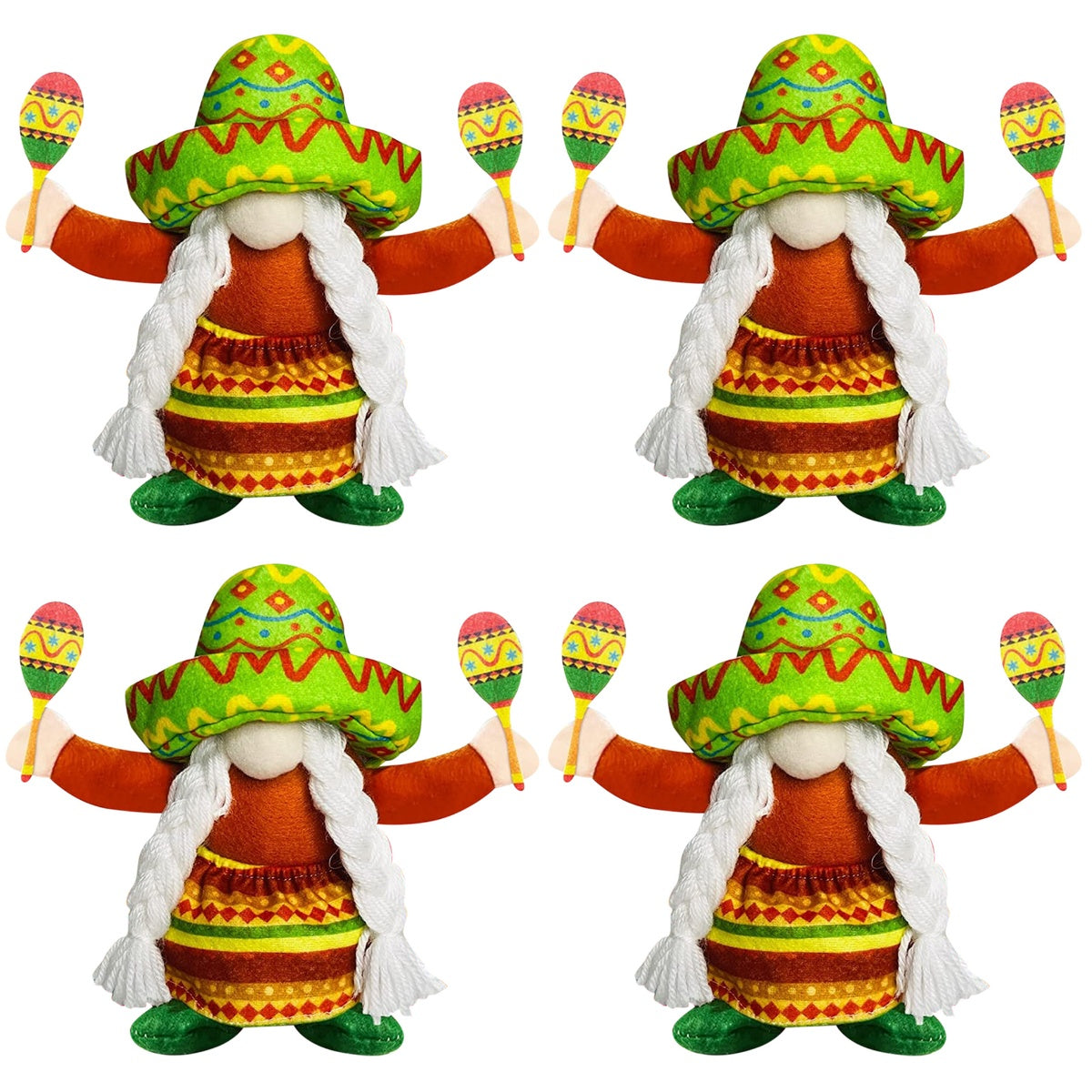 Set of 4 Doll Ornaments V6803