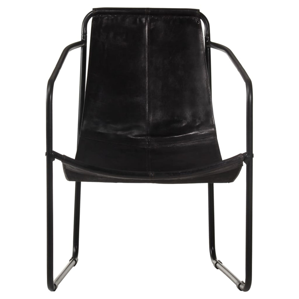 Black Real Leather Armchair K106
