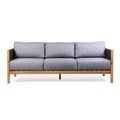 Natural Wood & Fabric Outdoor Patio Sofa P68832