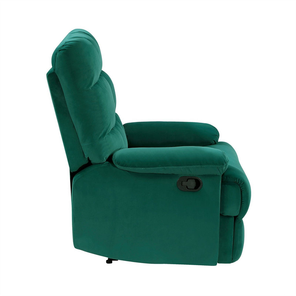Green Velvet Manual Recliner K341683