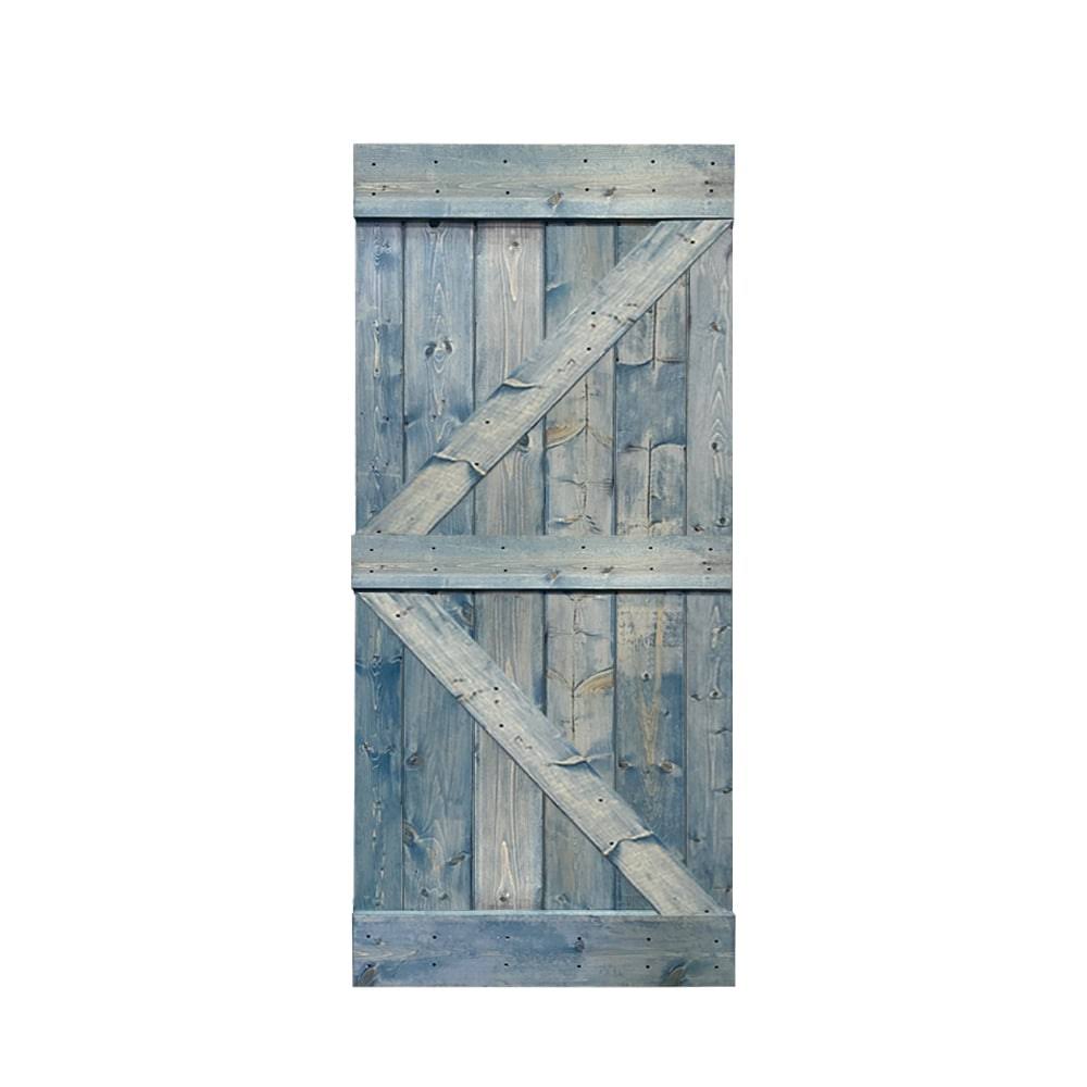 Espresso Solid Knotty Pine Wood Interior Sliding Barn Door Slab M917455