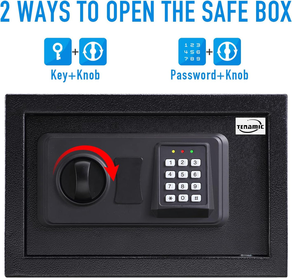 Fingerprint Safe Box 3.83 Cubic Feet with Separate Lock Box and Bottom Compartment I2083