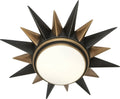 Two Light Flushmount in Deep Patina Bronze with Warm Brass X8420
