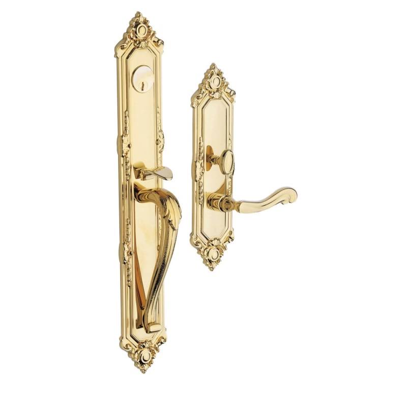 Lifetime Polished Brass Double Cylinder Mortise Handleset Trim Set F398