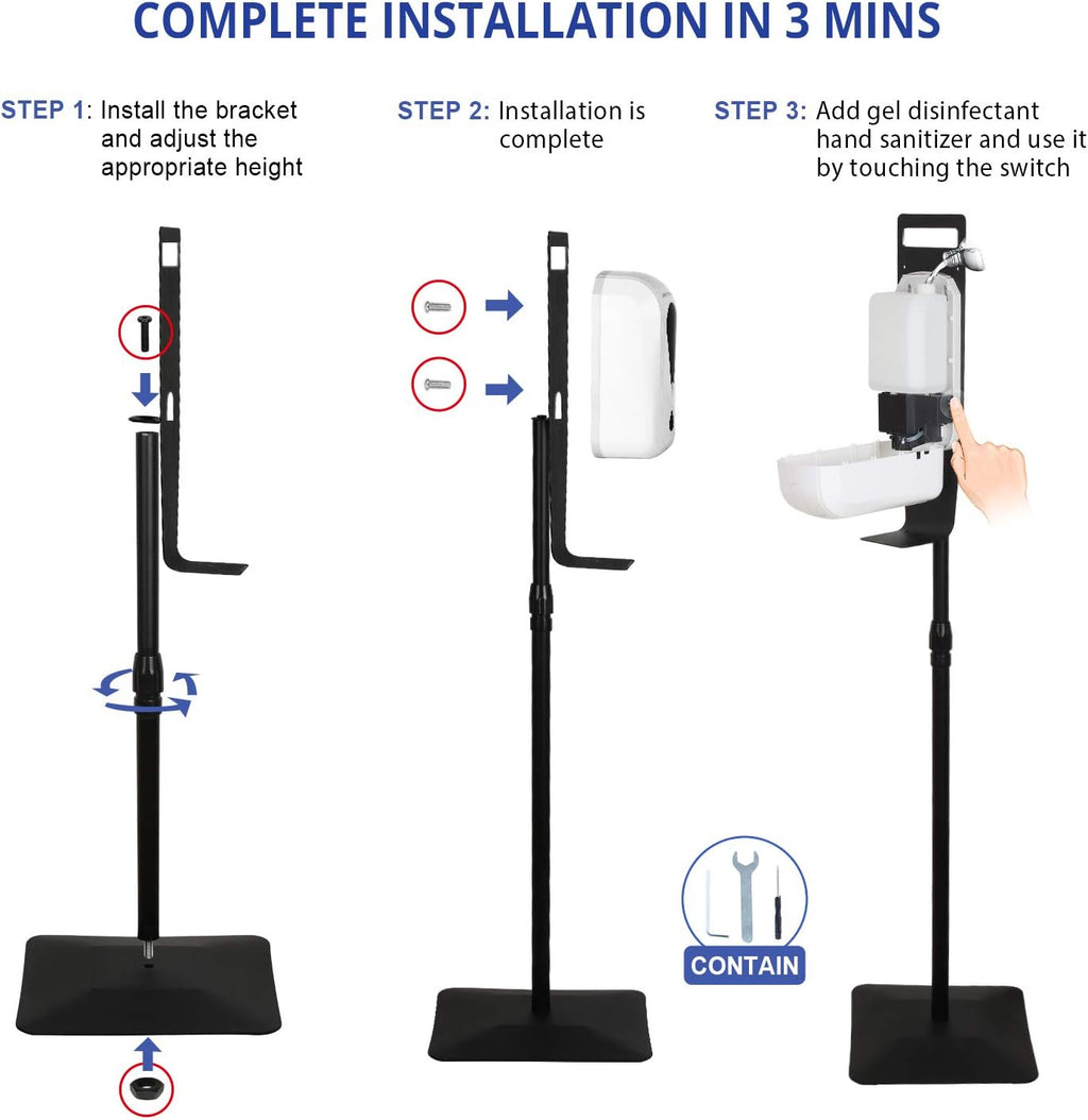 Touchless Hand Sanitizer Dispenser with Floor Stand and Drip Tray, Pack of 2 R153534