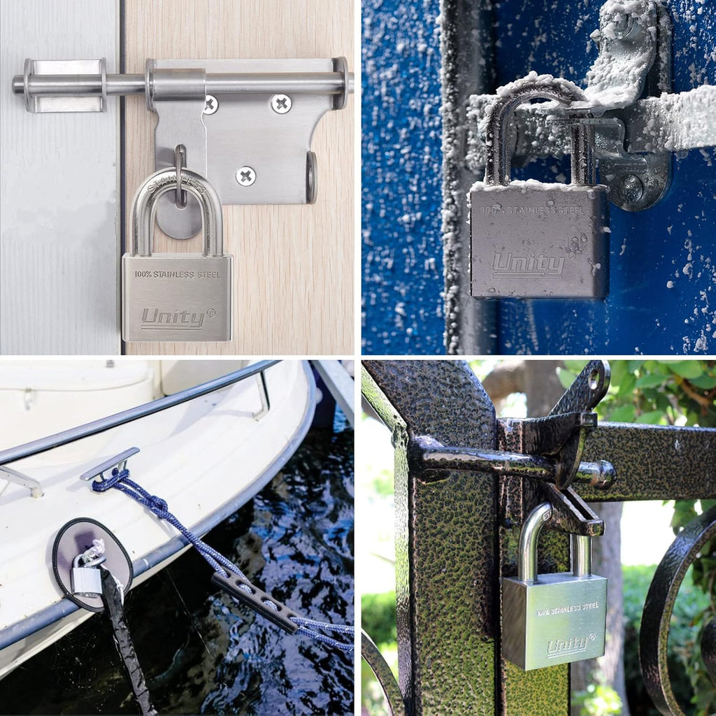 100% Stainless Steel Keyed Alike Marine Lock, Pack of 2 (50mm) R9790
