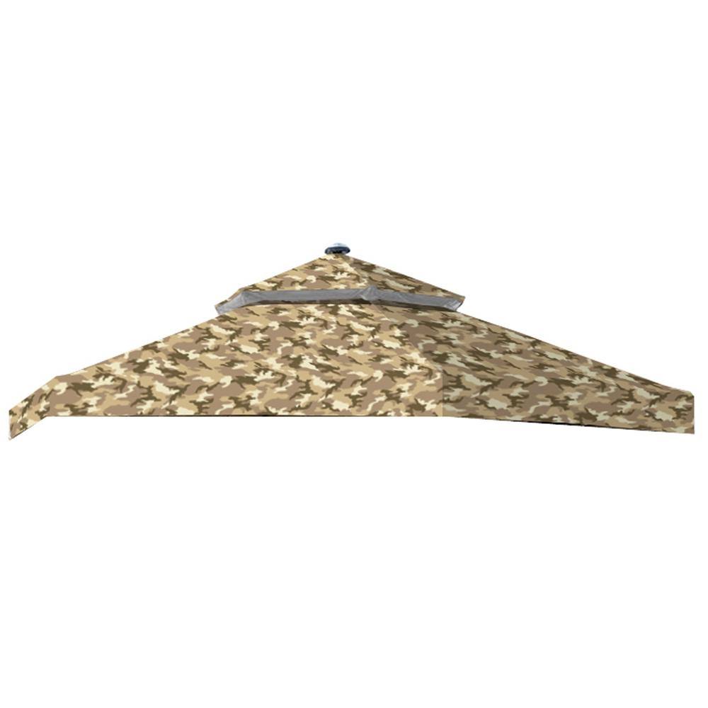 Camo Sand Replacement Canopy for Hexagon Solar Gazebo K5179