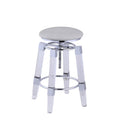 Adjustable Stool with Upholstered Seat, Gray V402