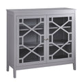 Gray Two Door Wooden Cabinet with Three Storage Compartments C5894