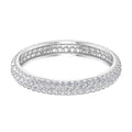 Micro Pave 1.75 CT Moissanite Full Eternity Ring 925 Sterling Silver US 7.00 R723546