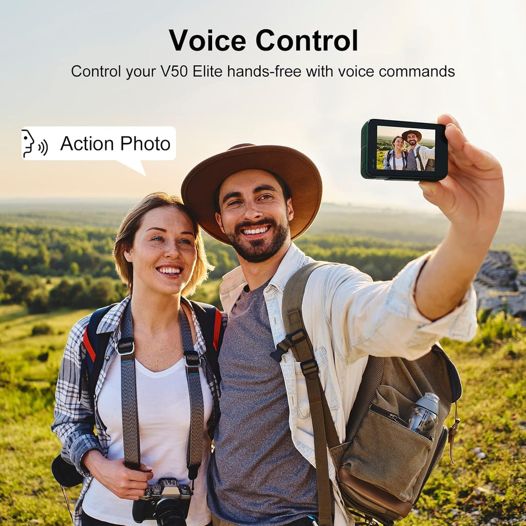 4K60FPS WiFi Action Camera with Dual Touch Screen Display T950650