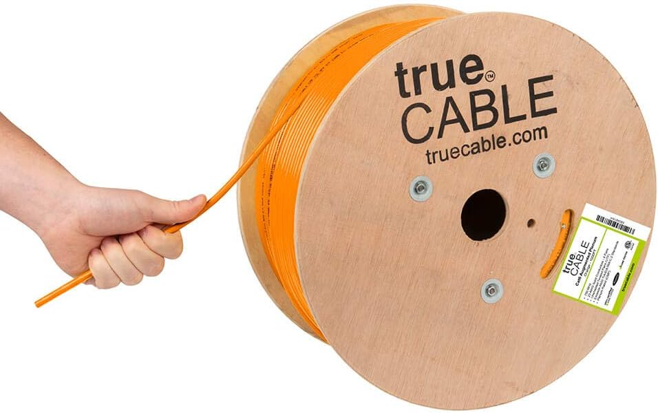 1000ft White 23AWG 4 Pair Solid Bare Copper Bulk Ethernet Cable H177356
