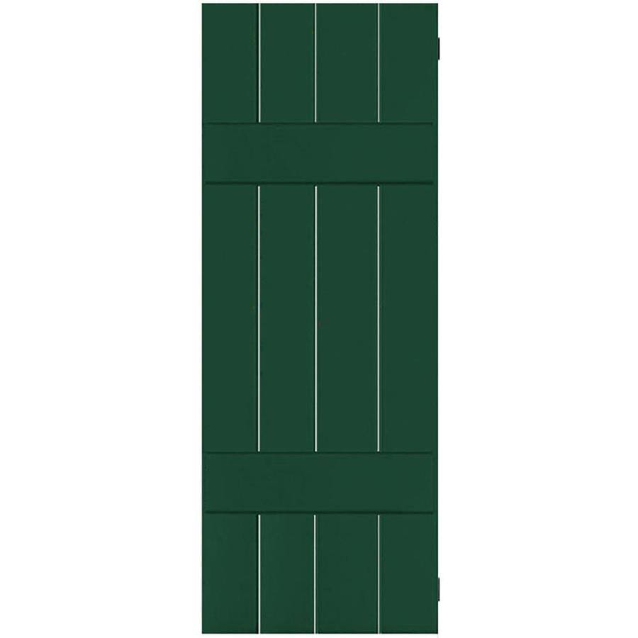 15 in. x 50 in. Real Wood Western Red Cedar Board and Batten Shutters Pair C269