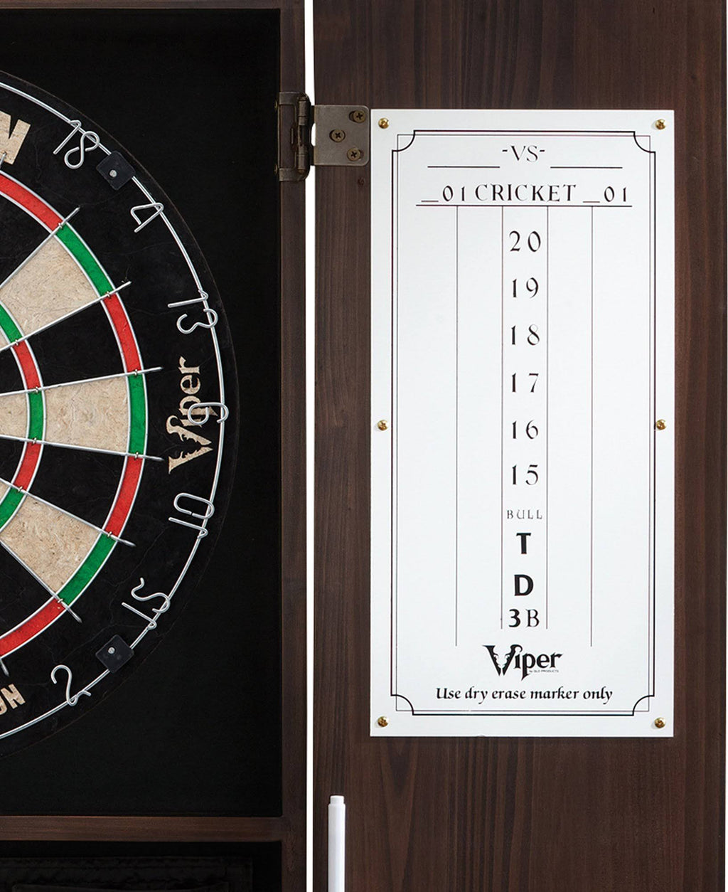 Solid Wood Cabinet & Sisal/Bristle Dartboard Bundle R937000