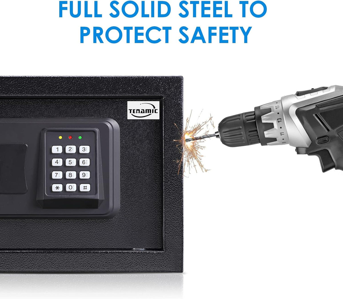 Fingerprint Safe Box 3.83 Cubic Feet with Separate Lock Box and Bottom Compartment I2083