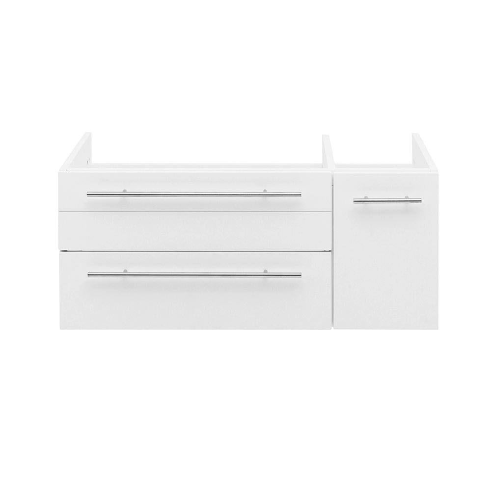 White Left Version Wall Hung Undermount Sink D6575