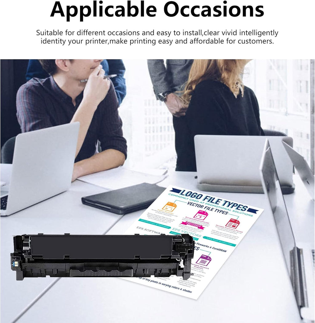 2-Black 304A CC530A Toner Cartridge Replacement for HP CM2320n CM2320fxi CM2320nf CP2025 CP2025n CP2025dn CP2025x Printer M19185