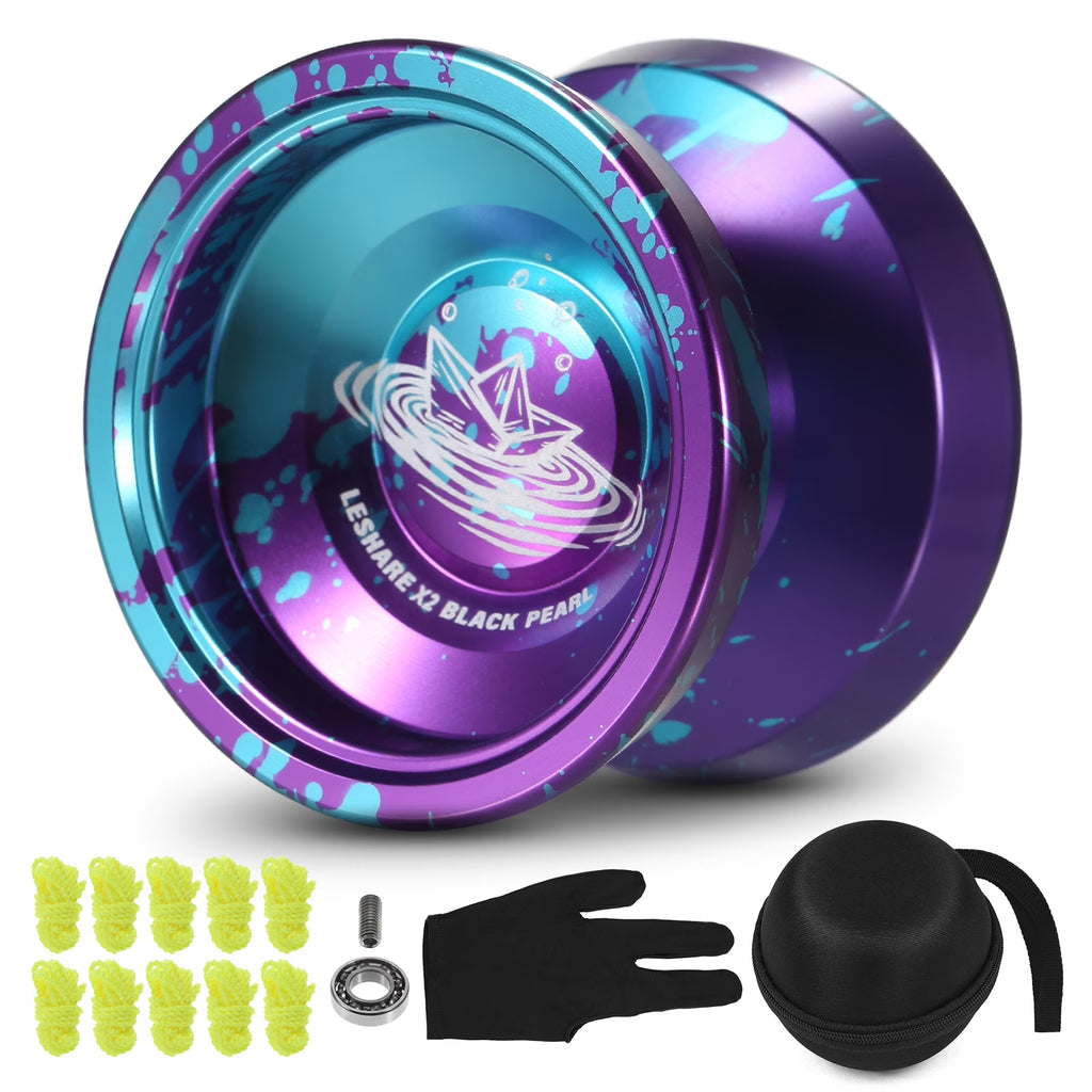 Aluminum Yoyo Ball with Bearing Strings Glove Storage Case C160
